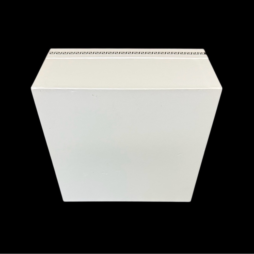 VERSACE Embossed Square Empty Gift Box Storage Container White 8”x 8” - Picture 4 of 6